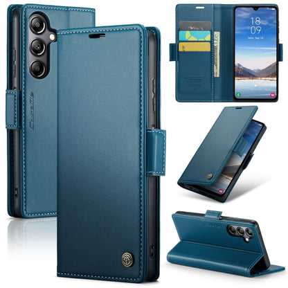 Samsung Galaxy A05s Leather Case - RFID Anti-theft Butterfly Buckle, Card Wallet & Stand - Litchi Texture