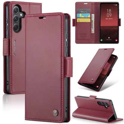 Samsung Galaxy A35 5G Case - RFID Leather, Butterfly Buckle, Litchi Texture, Card Slot