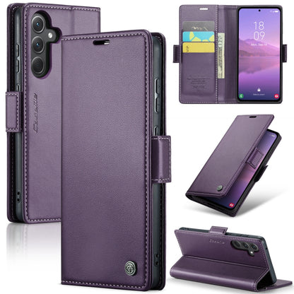 Samsung Galaxy A35 5G Case - RFID Leather, Butterfly Buckle, Litchi Texture, Card Slot