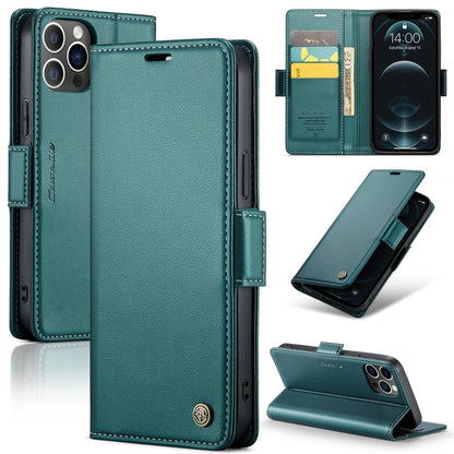 iPhone 12 Pro Max Case - RFID, Litchi Leather, Butterfly Buckle, Card Slot