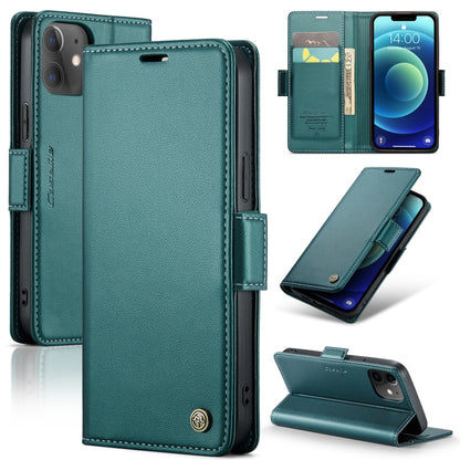 iPhone 12 mini Case - Butterfly Buckle, RFID, Litchi Leather, Card Slot