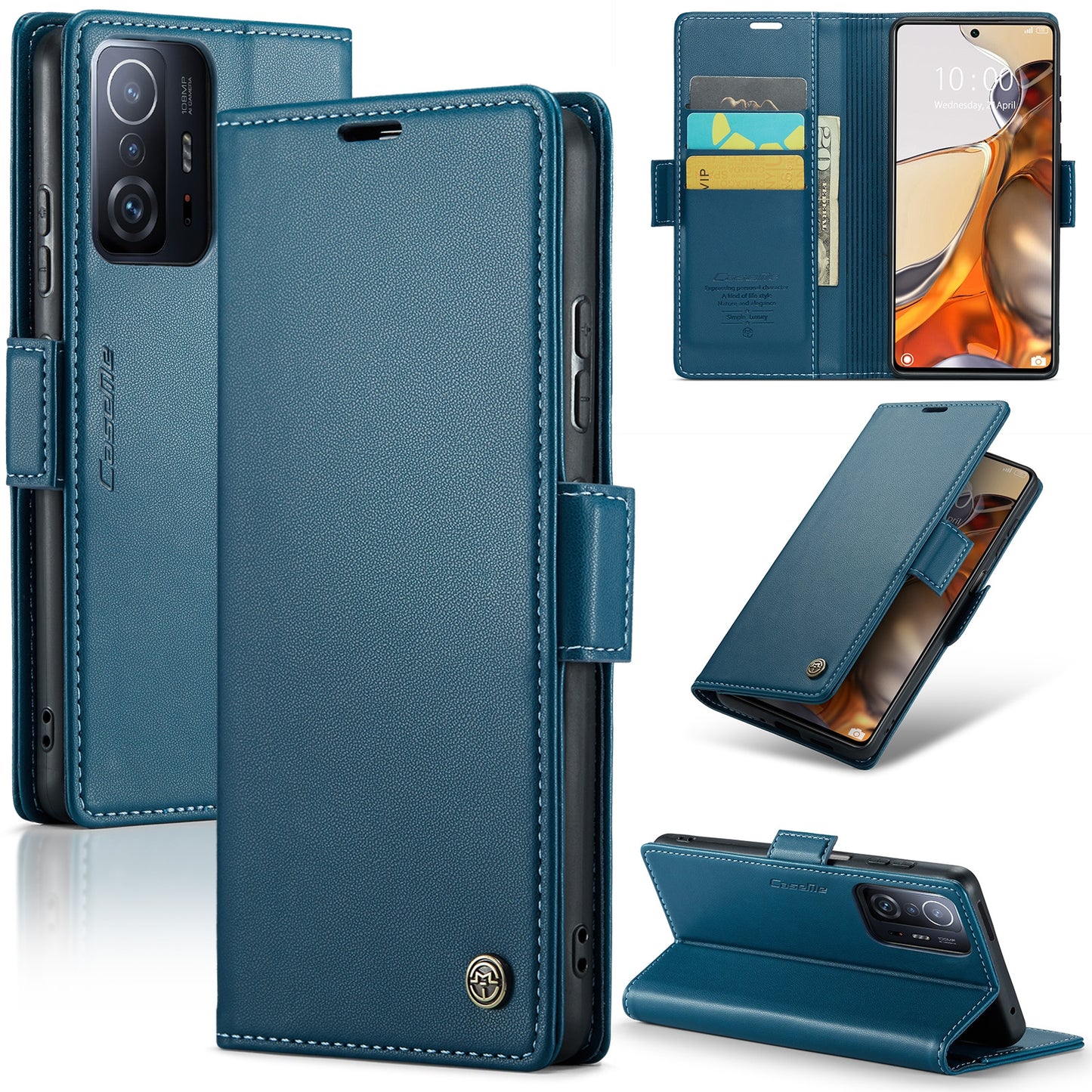 Xiaomi 11T / 11T Pro Leather Case - RFID Anti-Theft, Litchi Texture, Wallet & Stand Design