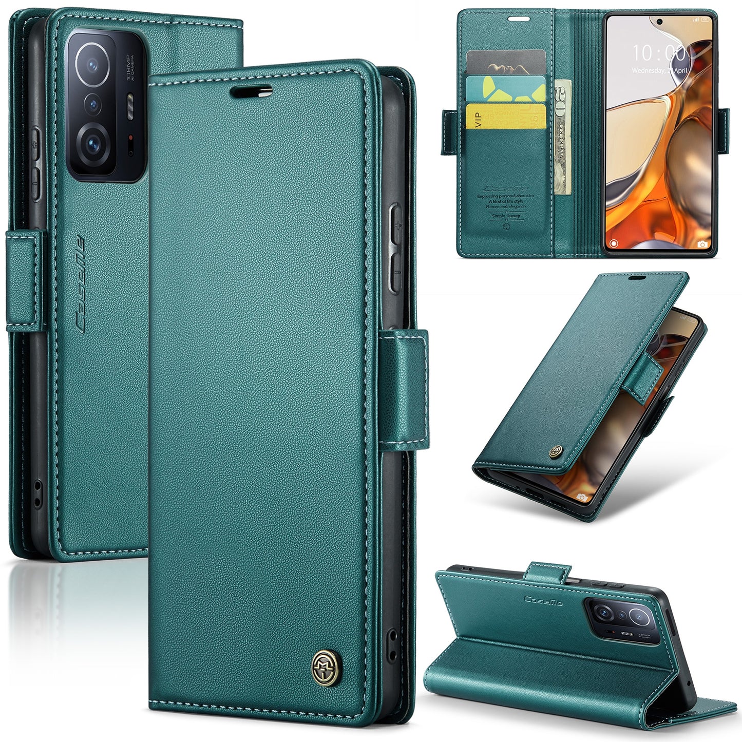 Xiaomi 11T / 11T Pro Leather Case - RFID Anti-Theft, Litchi Texture, Wallet & Stand Design