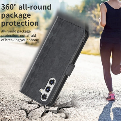 Samsung Galaxy A14 5G Case - Embossed Plaid Leather Wallet Cover with Card Slots, Kickstand, and 360 degree Protection