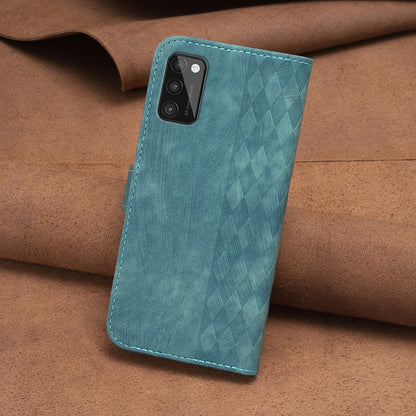 Samsung Galaxy A41 Case - Embossed Plaid Leather Wallet Cover with Card Slots, Kickstand, and 360 degree Protection