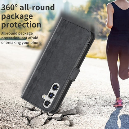 Samsung Galaxy A15 Case - Embossed Plaid Leather Wallet Cover with Card Slots, Kickstand, and 360 degree Protection