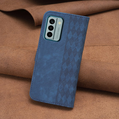Nokia G22 Case - Embossed Plaid Leather Wallet Cover with Card Slots, Kickstand, and 360 degree Protection
