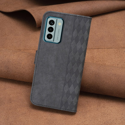 Nokia G22 Case - Embossed Plaid Leather Wallet Cover with Card Slots, Kickstand, and 360 degree Protection