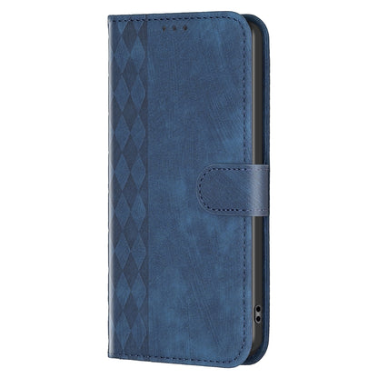 Nokia G42 Case - Embossed Plaid Leather Wallet Cover with Card Slots, Kickstand, and 360 degree Protection