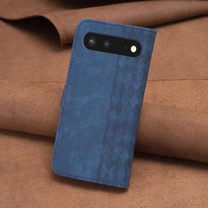 Google Pixel 7 Case - Embossed Plaid Leather Wallet Cover with Card Slots, Kickstand, and 360 degree Protection