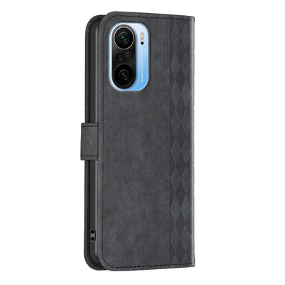 Xiaomi 11i Case - Embossed Plaid Leather Wallet Cover with Card Slots, Kickstand, and 360 degree Protection