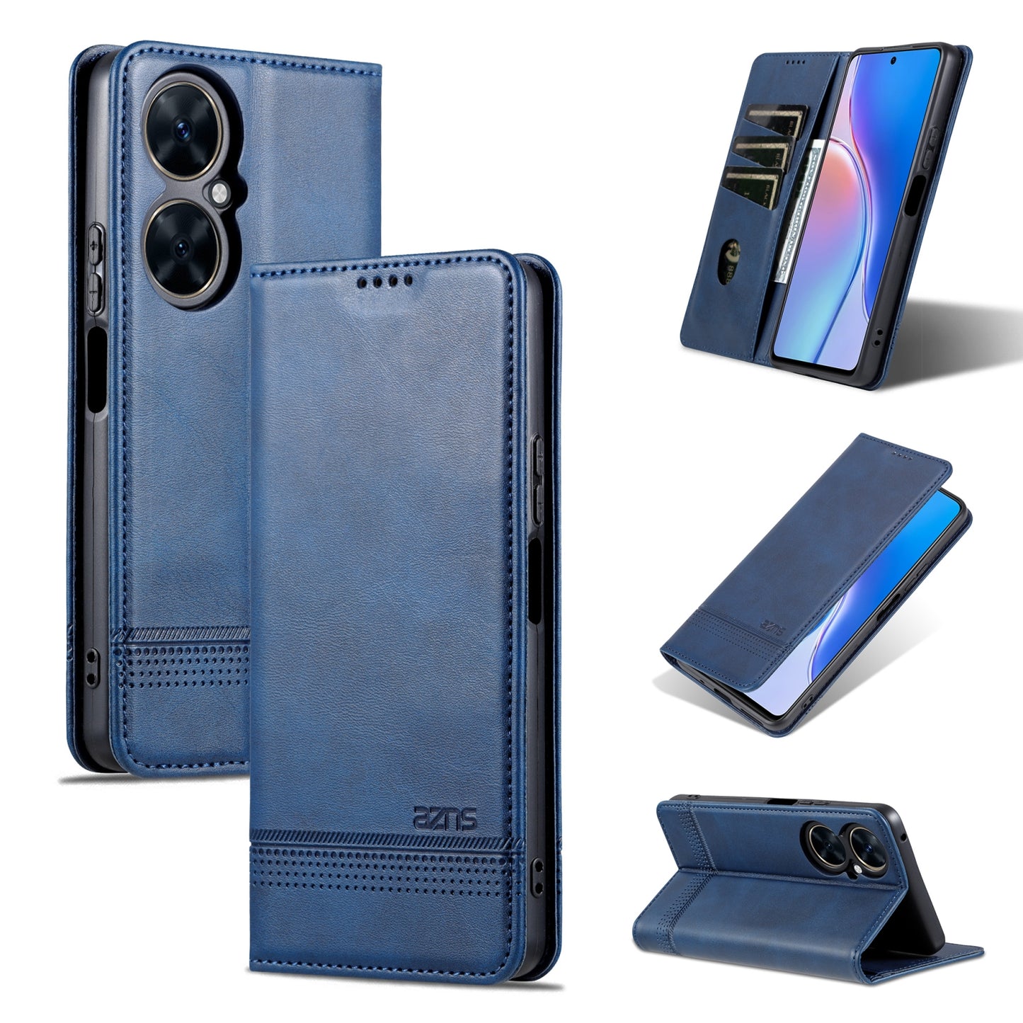 Huawei Maimang 20 Leather Wallet Case with Card Holder & Magnetic Closure