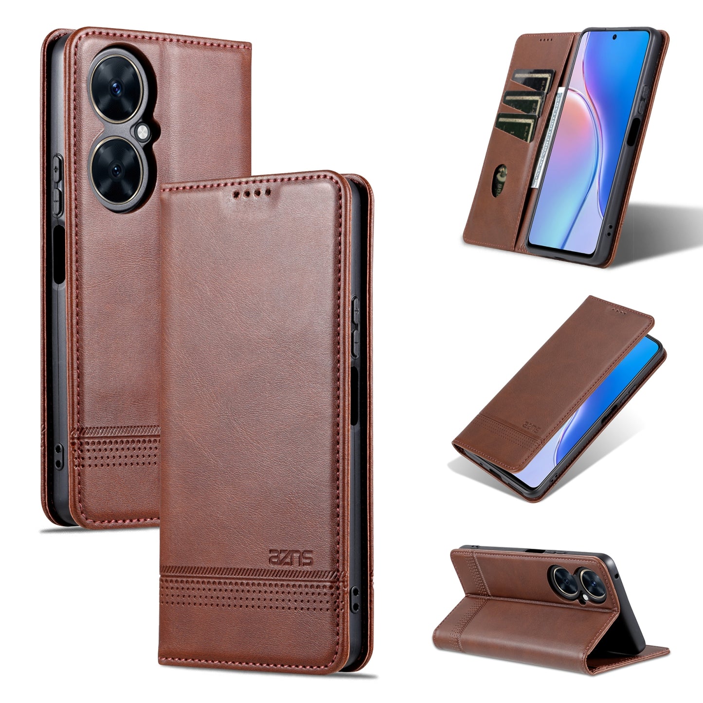 Huawei Maimang 20 Leather Wallet Case with Card Holder & Magnetic Closure