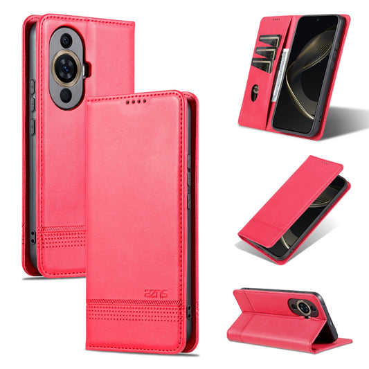 Huawei Nova 11 Leather Wallet Case with Card Holder & Magnetic Closure