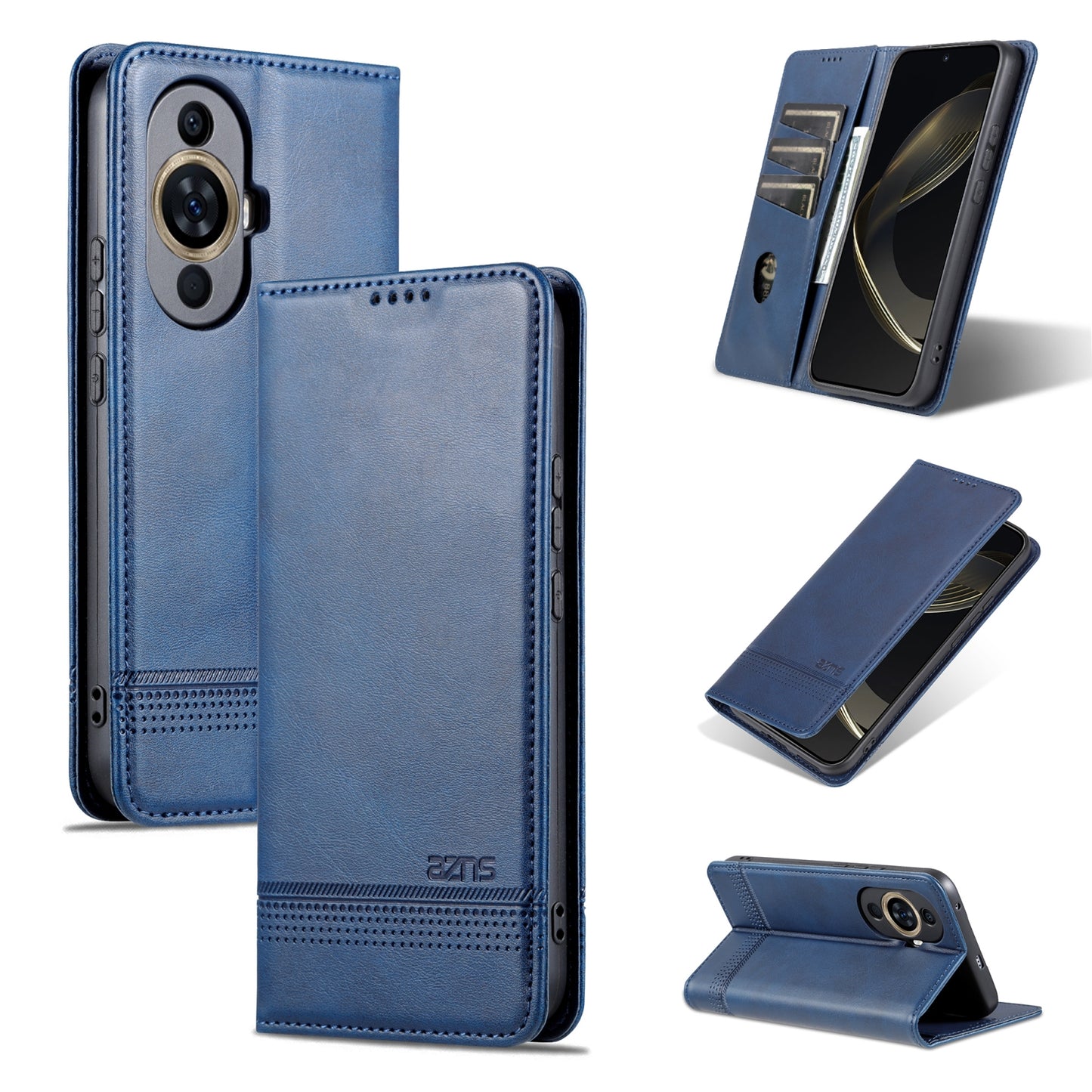 Huawei Nova 11 Leather Wallet Case with Card Holder & Magnetic Closure