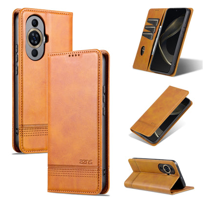 Huawei Nova 11 Leather Wallet Case with Card Holder & Magnetic Closure