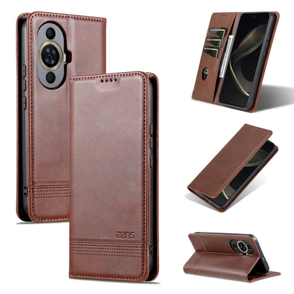 Huawei Nova 11 Leather Wallet Case with Card Holder & Magnetic Closure