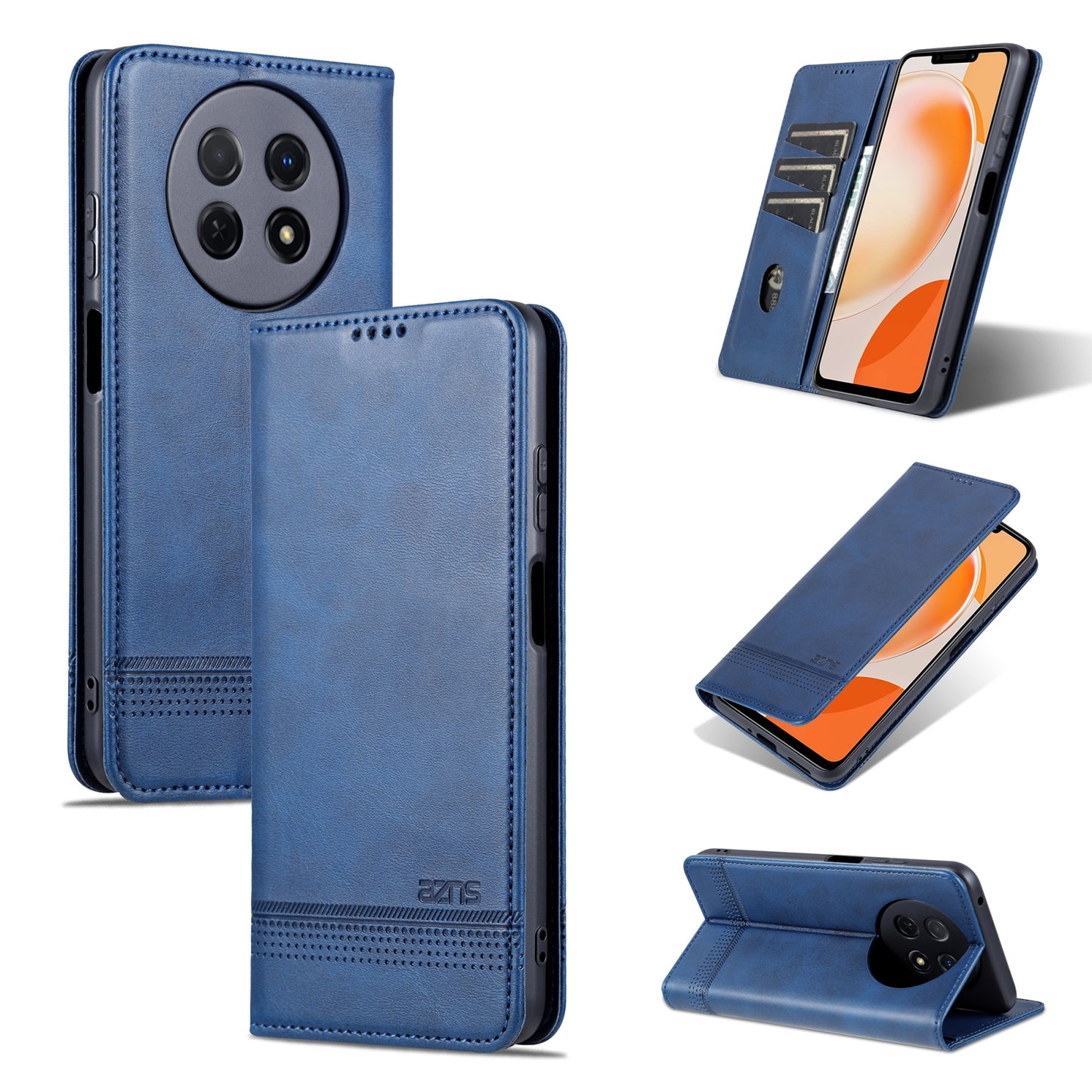 Huawei Enjoy 60X Leather Wallet Case with Card Holder & Magnetic Closure