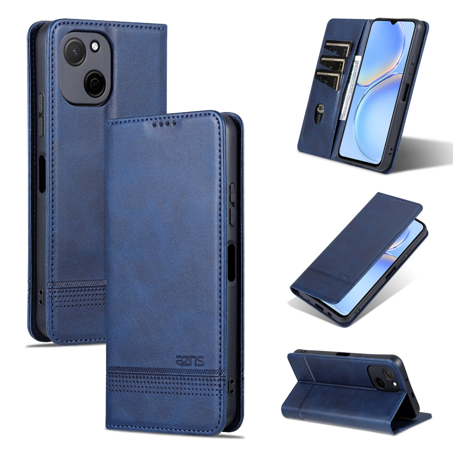 Huawei Maimang A20 Leather Wallet Case with Card Holder & Magnetic Closure