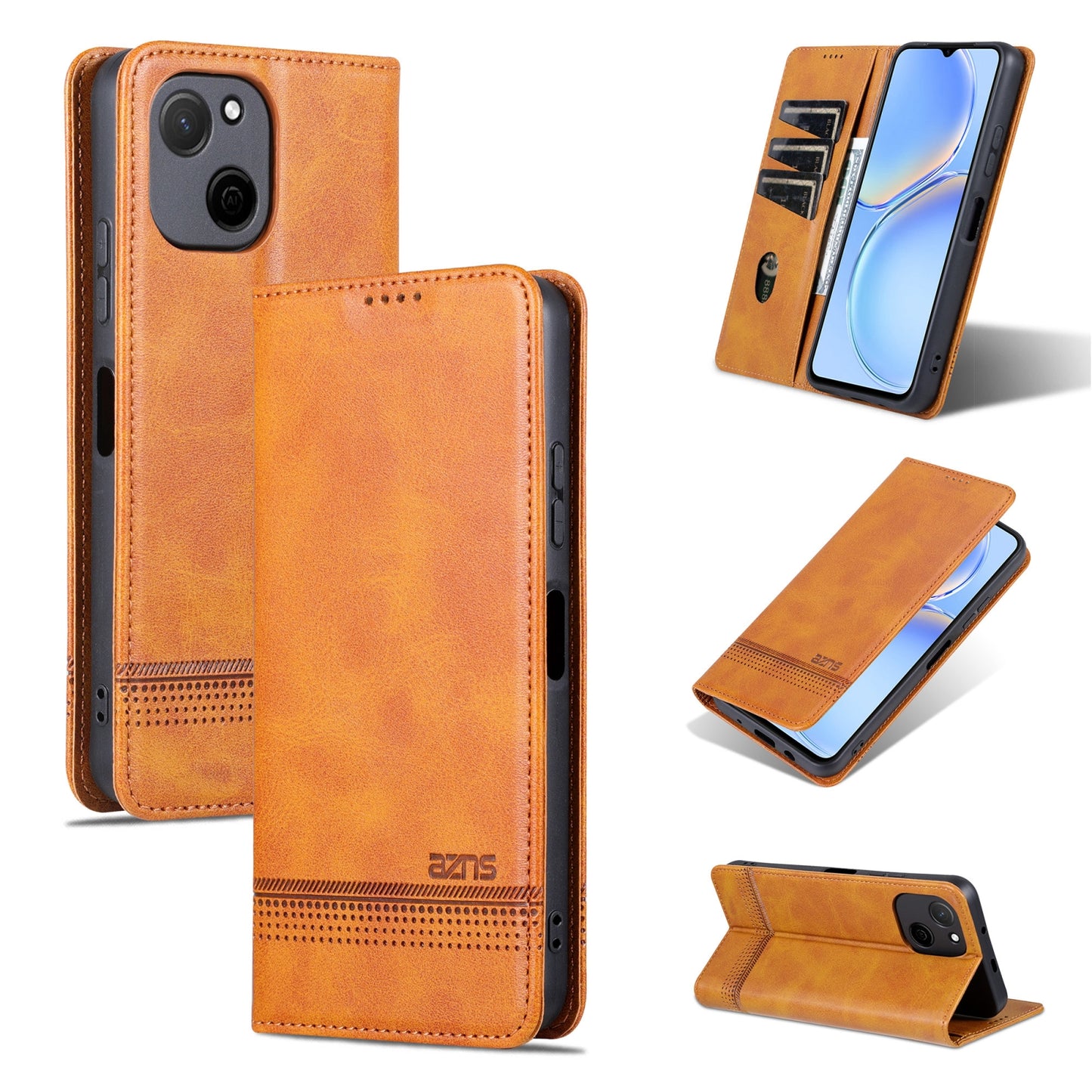 Huawei Maimang A20 Leather Wallet Case with Card Holder & Magnetic Closure