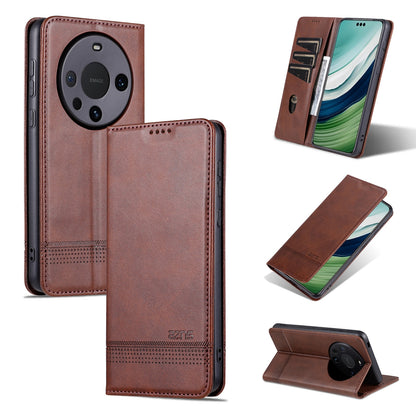 Huawei Mate 60 Leather Wallet Case with Card Holder & Magnetic Closure