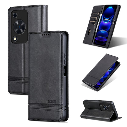 Huawei Enjoy 70 Leather Wallet Case with Card Holder & Magnetic Closure