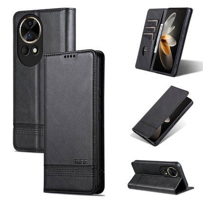 Huawei Nova 12 Leather Wallet Case with Card Holder & Magnetic Closure