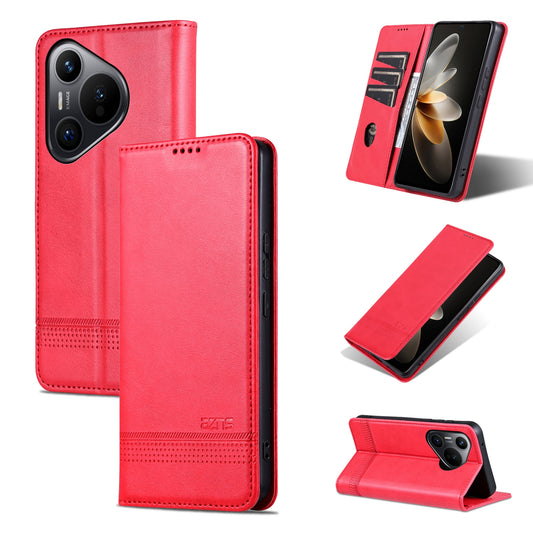 Huawei Pura 70 Leather Wallet Case with Card Holder & Magnetic Closure