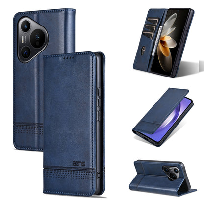 Huawei Pura 70 Leather Wallet Case with Card Holder & Magnetic Closure