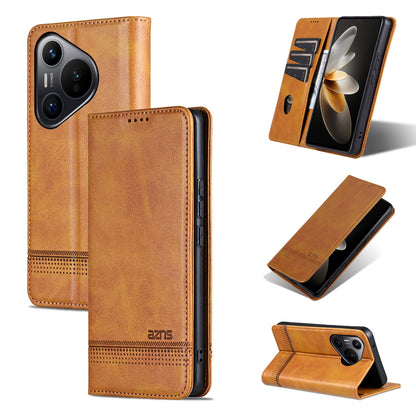 Huawei Pura 70 Leather Wallet Case with Card Holder & Magnetic Closure