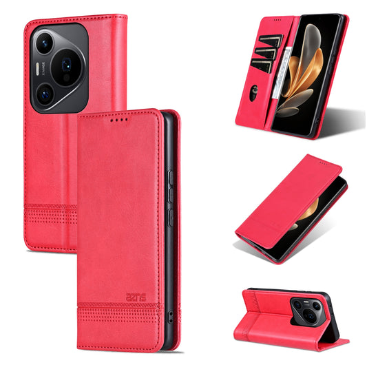 Huawei Pura 70 Pro/70 Pro+ Leather Wallet Case with Card Holder & Magnetic Closure