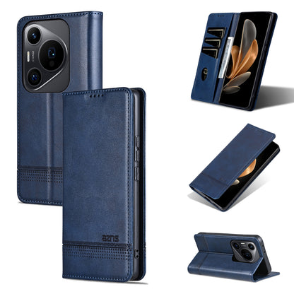 Huawei Pura 70 Pro/70 Pro+ Leather Wallet Case with Card Holder & Magnetic Closure