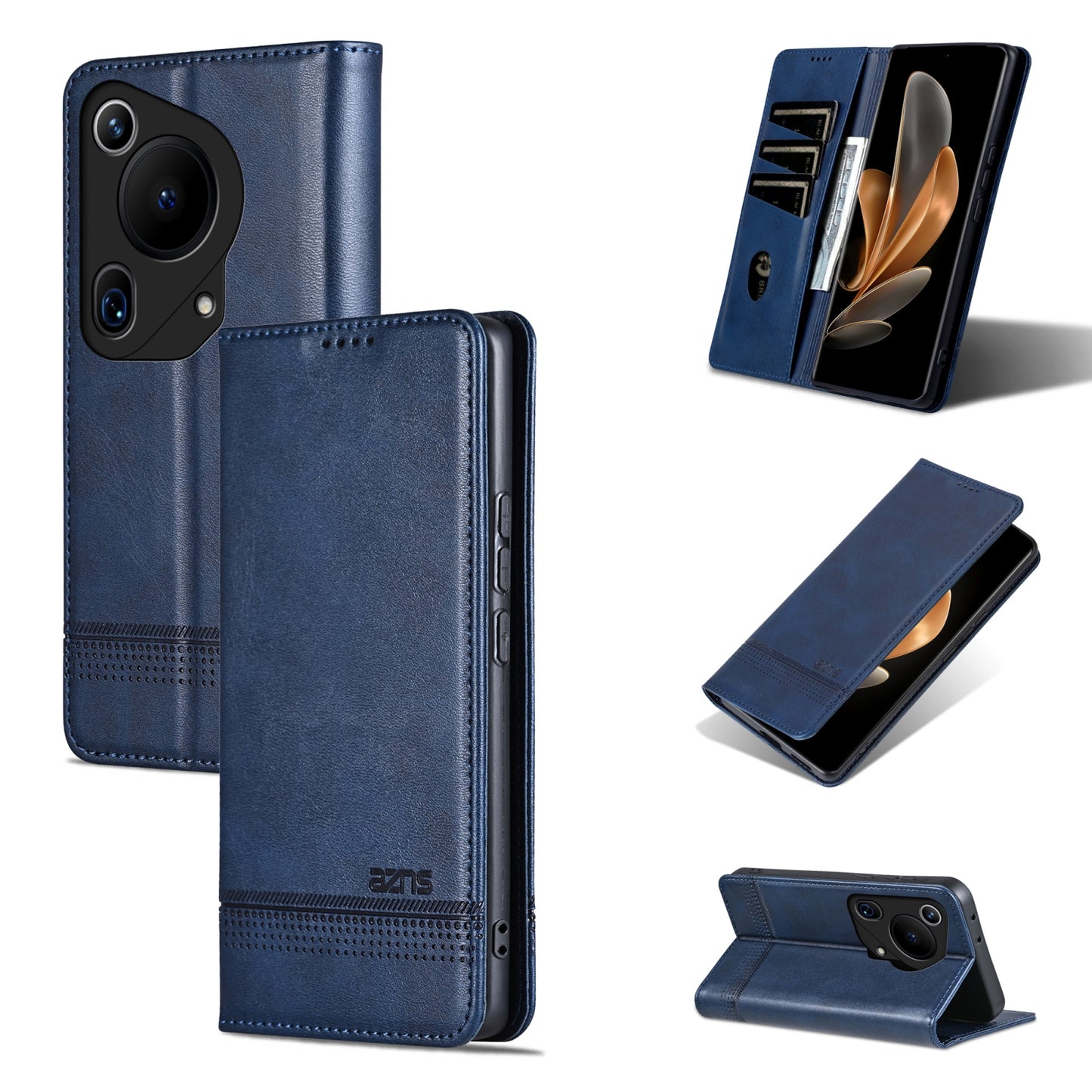 Huawei Pura 70 Ultra Leather Wallet Case with Card Holder & Magnetic Closure