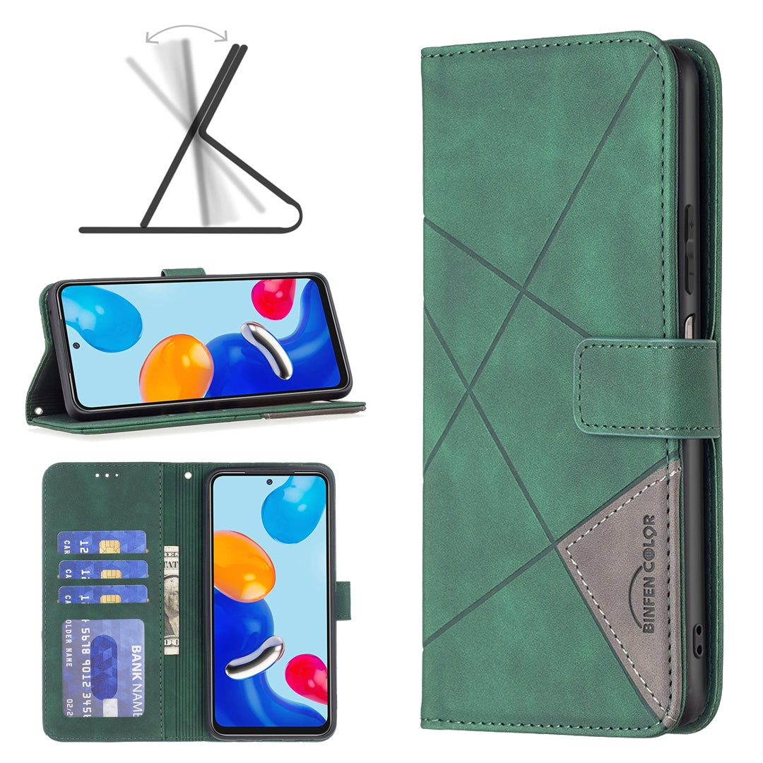 Google Pixel 8 Pro Rhombus Texture Leather Phone Case with Magnetic Buckle and Card Holder