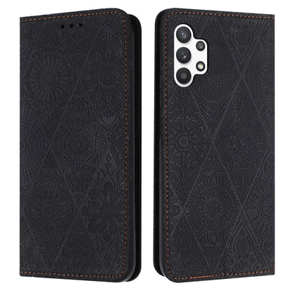 Samsung Galaxy A13 4G/5G Embossed Leather Case with Card Holder & Stand