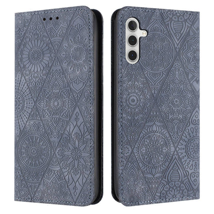 Samsung Galaxy A14 4G/5G Embossed Leather Case with Card Holder & Stand