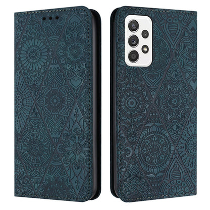 Samsung Galaxy A23 Embossed Leather Case with Card Holder & Stand