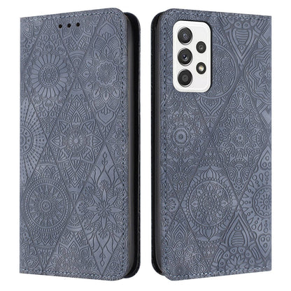 Samsung Galaxy A23 Embossed Leather Case with Card Holder & Stand