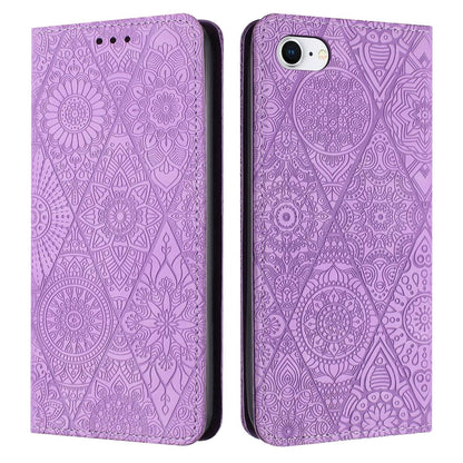 iPhone SE 2022 / 7 / 8 Ethnic Embossed Adsorption Leather Phone Case