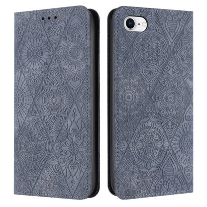 iPhone SE 2022 / 7 / 8 Ethnic Embossed Adsorption Leather Phone Case