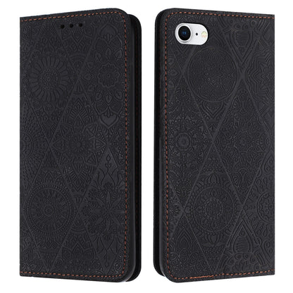 iPhone SE 2022 / 7 / 8 Ethnic Embossed Adsorption Leather Phone Case