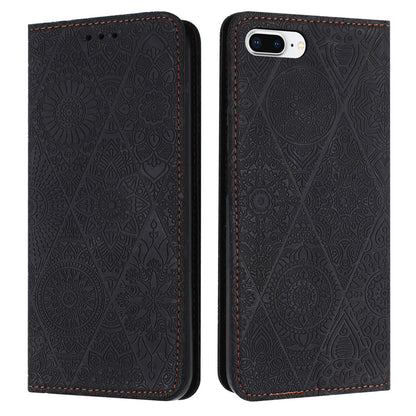 iPhone 7 Plus / 8 Plus Ethnic Embossed Adsorption Leather Phone Case