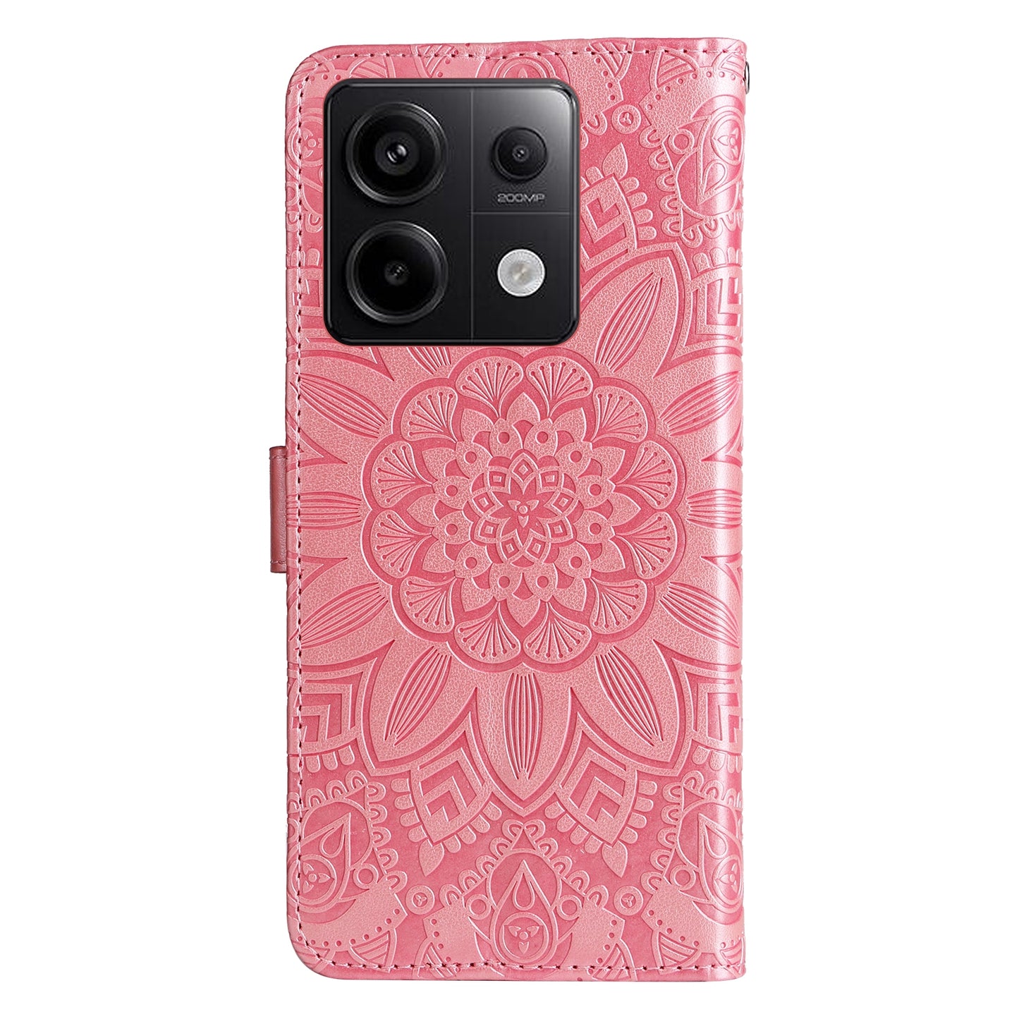 Xiaomi Redmi Note13 Pro 5G Global Sunflower Embossed Leather Wallet Phone Case with Kickstand and Card Holder