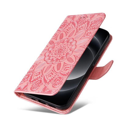 Xiaomi 14 Ultra Sunflower Embossed Leather Wallet Phone Case with Kickstand and Card Holder