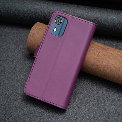 Nokia C02 Leather Flip Phone Case with Zipper Wallet and 9 Card Slots, Durable PU + TPU Material