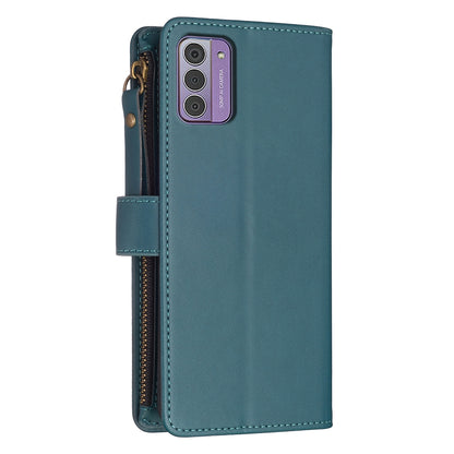 Nokia G310 Leather Flip Phone Case with Zipper Wallet and 9 Card Slots, Durable PU + TPU Material