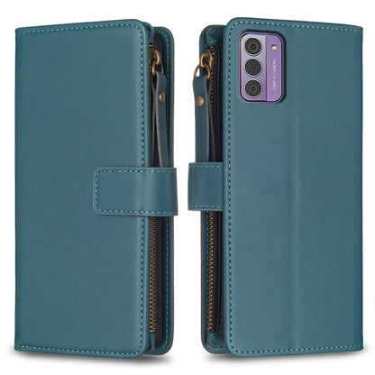 Nokia G310 Leather Flip Phone Case with Zipper Wallet and 9 Card Slots, Durable PU + TPU Material