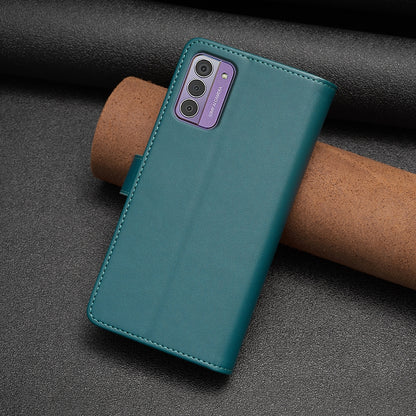 Nokia G42 Leather Flip Phone Case with Zipper Wallet and 9 Card Slots, Durable PU + TPU Material