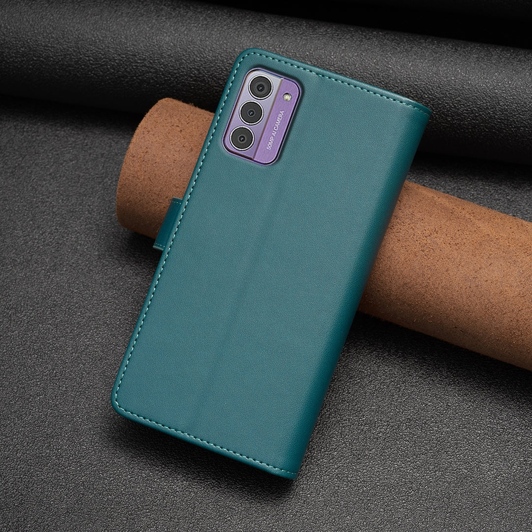 Nokia G310 Leather Flip Phone Case with Zipper Wallet and 9 Card Slots, Durable PU + TPU Material