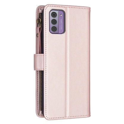 Nokia G310 Leather Flip Phone Case with Zipper Wallet and 9 Card Slots, Durable PU + TPU Material